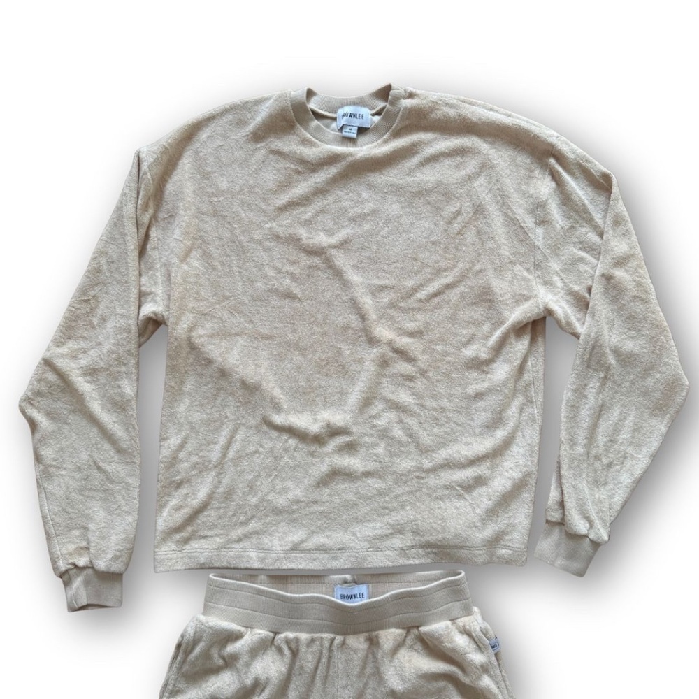 Brownlee Crewneck and Jogger Set Size Medium in Soft Neutral - Picture 7 of 8